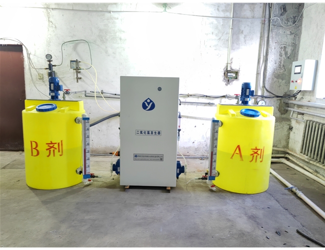 黑龍江水廠消毒設(shè)備安裝現(xiàn)場